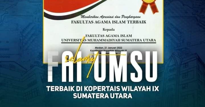 FAI UMSU Terbaik di Kopertais Wilayah IX Sumatera Utara