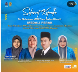 Mahasiswa Pendidikan Agama Islam UMSU Raih Medali Perak di Kompetisi Internasional ICOSUE Malaysia