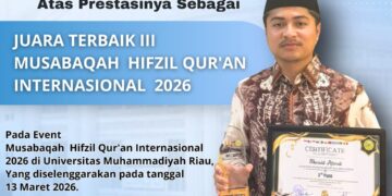 Mahasiswa PAI UMSU Raih Juara Terbaik 3 Musabaqah Hifzil Qur’an Internasional 2026